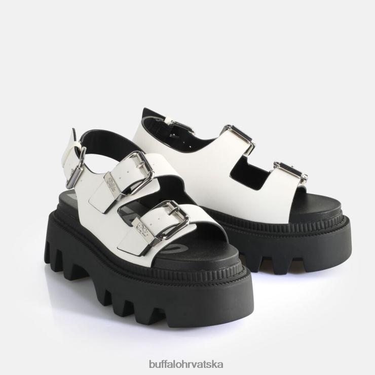 bijela Buffalo sandale flora na platformu veganske |sandale TDD6T107